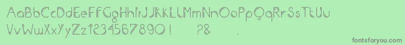 Iron Font – Gray Fonts on Green Background