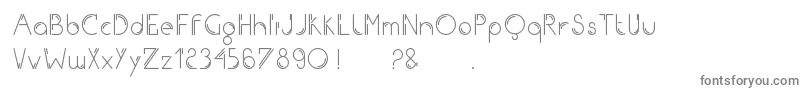 フォントIron – 白い背景に灰色の文字