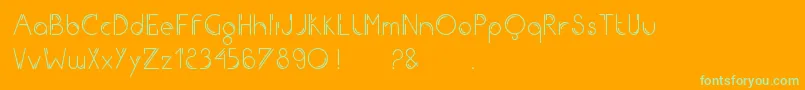 Iron Font – Green Fonts on Orange Background