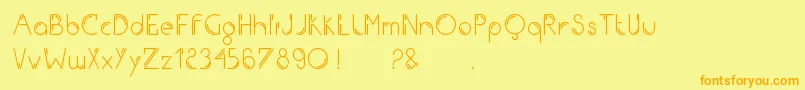 Iron-fontti – oranssit fontit keltaisella taustalla