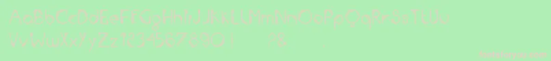 フォントIron – 緑の背景にピンクのフォント