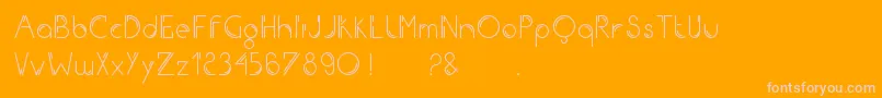 Iron Font – Pink Fonts on Orange Background