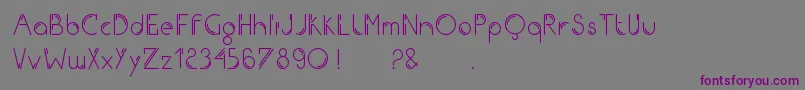Iron Font – Purple Fonts on Gray Background