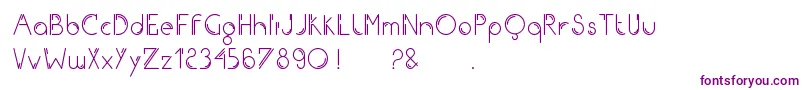 Iron Font – Purple Fonts on White Background