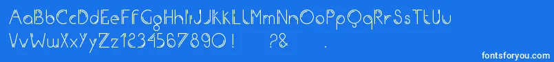 Iron Font – White Fonts on Blue Background