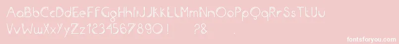 フォントIron – ピンクの背景に白い文字