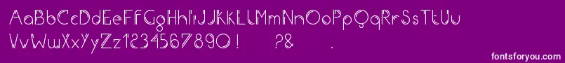 Iron-fontti – valkoiset fontit violetilla taustalla