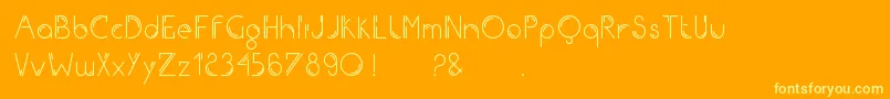 フォントIron – オレンジの背景に黄色の文字