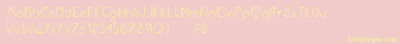 Iron Font – Yellow Fonts on Pink Background