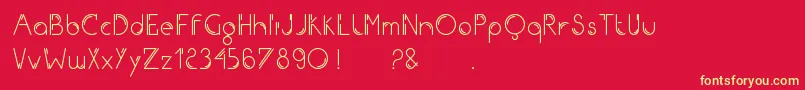 Iron-fontti – keltaiset fontit punaisella taustalla