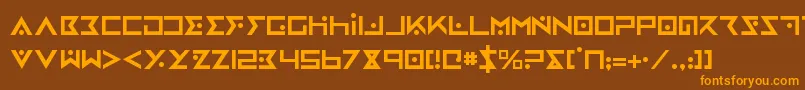 ironcobra Font – Orange Fonts on Brown Background