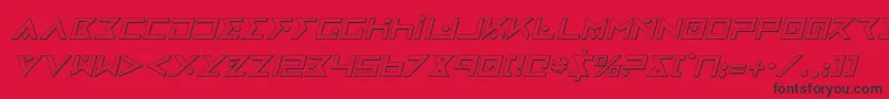 ironcobra3di Font – Black Fonts on Red Background