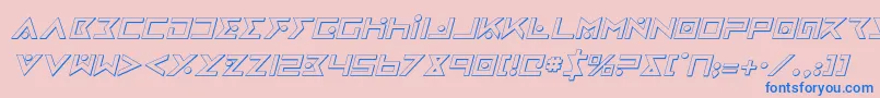 ironcobra3di Font – Blue Fonts on Pink Background