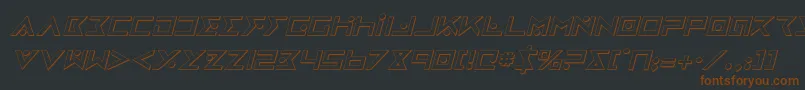 ironcobra3di-fontti – ruskeat fontit mustalla taustalla