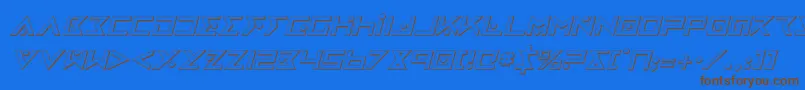ironcobra3di Font – Brown Fonts on Blue Background