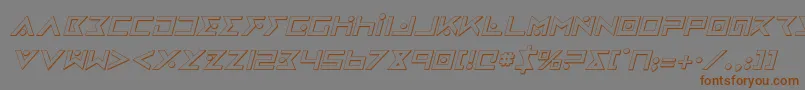 ironcobra3di Font – Brown Fonts on Gray Background