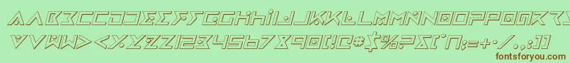 ironcobra3di Font – Brown Fonts on Green Background