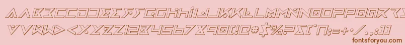ironcobra3di Font – Brown Fonts on Pink Background