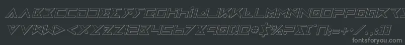 Weitere Informationen zur ironcobra3di-Schriftart ironcobra3di-Schriftart – Graue Schriften auf schwarzem Hintergrund