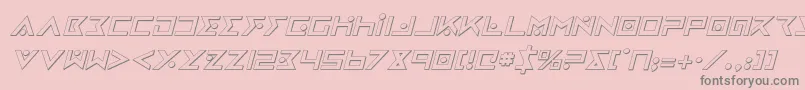 Weitere Informationen zur ironcobra3di-Schriftart ironcobra3di-Schriftart – Graue Schriften auf rosa Hintergrund