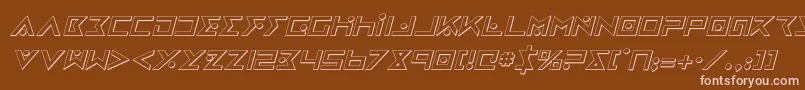 Шрифт ironcobra3di – розовые шрифты на коричневом фоне