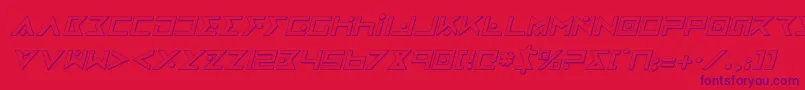ironcobra3di Font – Purple Fonts on Red Background