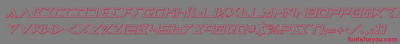 ironcobra3di Font – Red Fonts on Gray Background