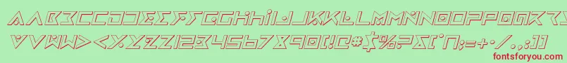 ironcobra3di Font – Red Fonts on Green Background