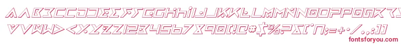 ironcobra3di-Schriftart – Rote Schriften auf weißem Hintergrund