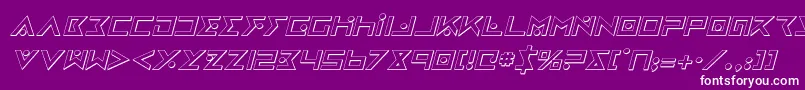 ironcobra3di Font – White Fonts on Purple Background