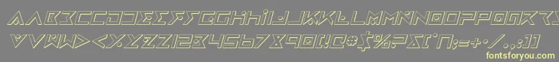 ironcobra3di Font – Yellow Fonts on Gray Background