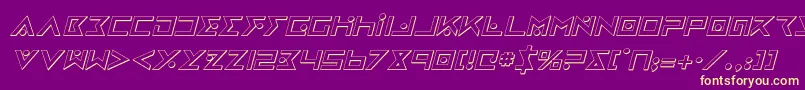 ironcobra3di Font – Yellow Fonts on Purple Background