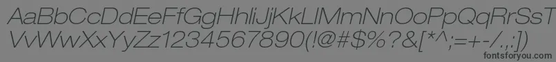 HelveticaneueltstdThexo Font – Black Fonts on Gray Background