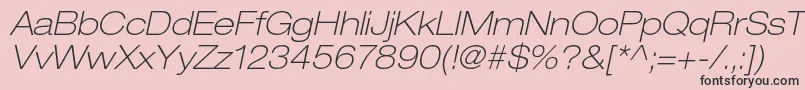 HelveticaneueltstdThexo Font – Black Fonts on Pink Background