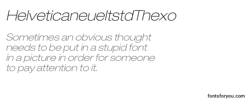 Review of the HelveticaneueltstdThexo Font