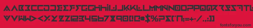 ironcobrab Font – Black Fonts on Red Background