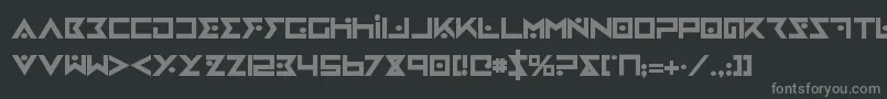 フォントironcobrab – 黒い背景に灰色の文字