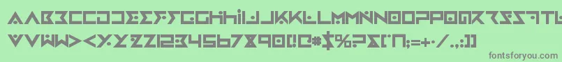 ironcobrab Font – Gray Fonts on Green Background