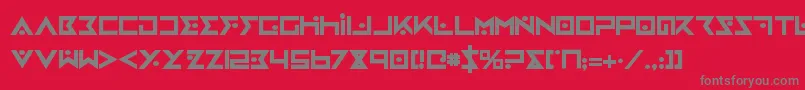 ironcobrab Font – Gray Fonts on Red Background