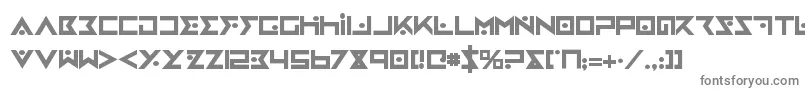 フォントironcobrab – 白い背景に灰色の文字