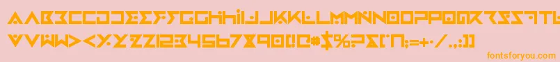 ironcobrab Font – Orange Fonts on Pink Background