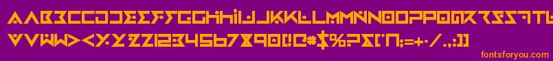 ironcobrab Font – Orange Fonts on Purple Background