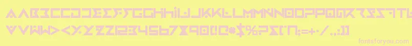 ironcobrab Font – Pink Fonts on Yellow Background