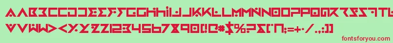 ironcobrab Font – Red Fonts on Green Background