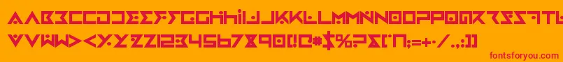 ironcobrab Font – Red Fonts on Orange Background