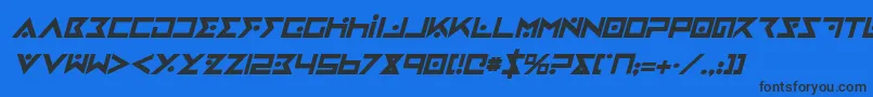 Шрифт ironcobrabi – чёрные шрифты на синем фоне