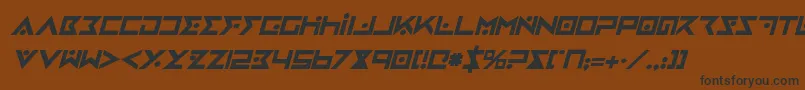 ironcobrabi-fontti – mustat fontit ruskealla taustalla