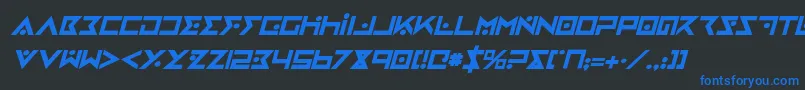 Шрифт ironcobrabi – синие шрифты на чёрном фоне