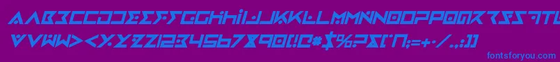 ironcobrabi Font – Blue Fonts on Purple Background