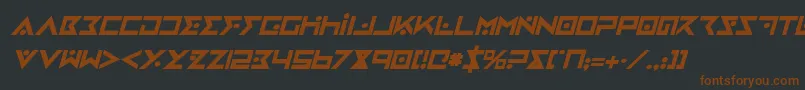 ironcobrabi-fontti – ruskeat fontit mustalla taustalla